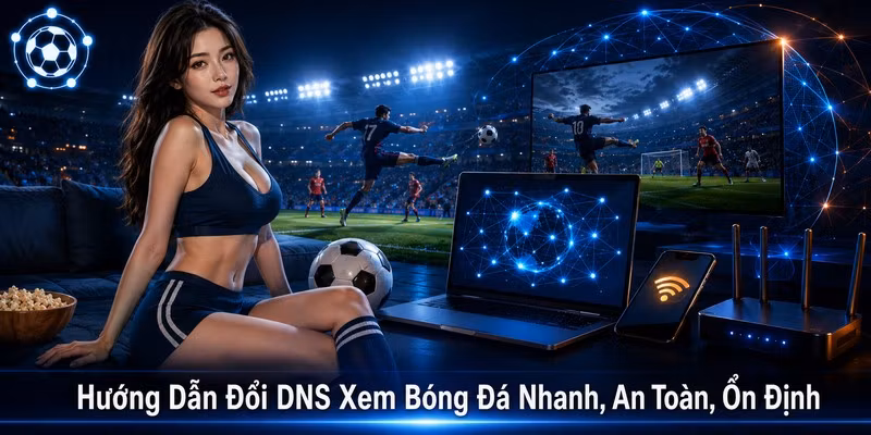 Hướng Dẫn Đổi DNS Xem Bóng Đá Nhanh, An Toàn, Ổn Định