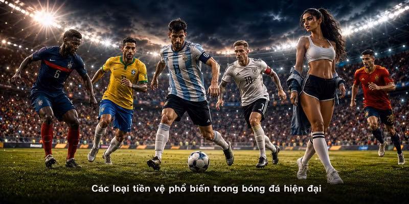 Các loại tiền vệ phổ biến trong bóng đá hiện đại